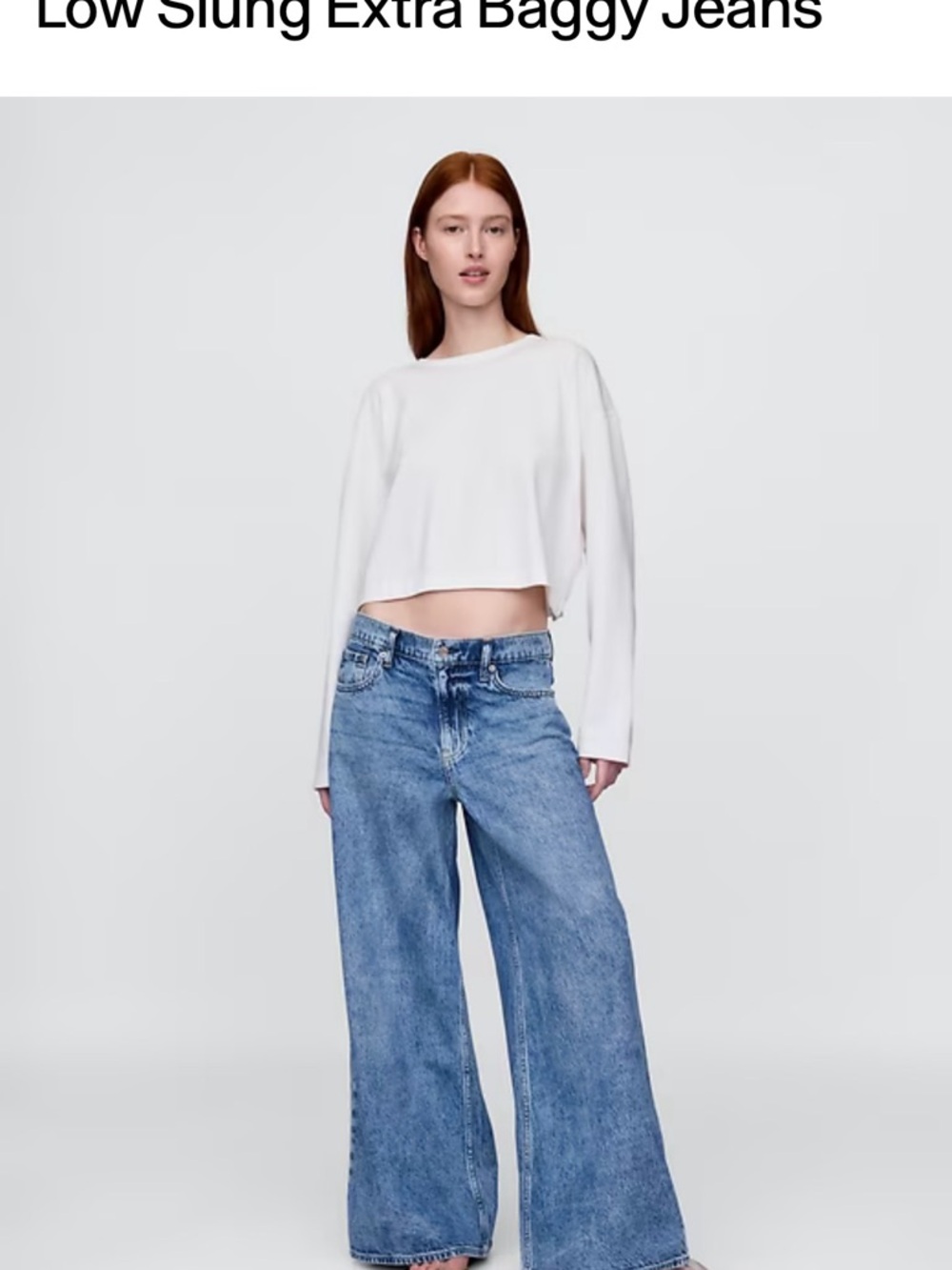 Low-Slunge Extra Baggy Jeans - Light Ndigo